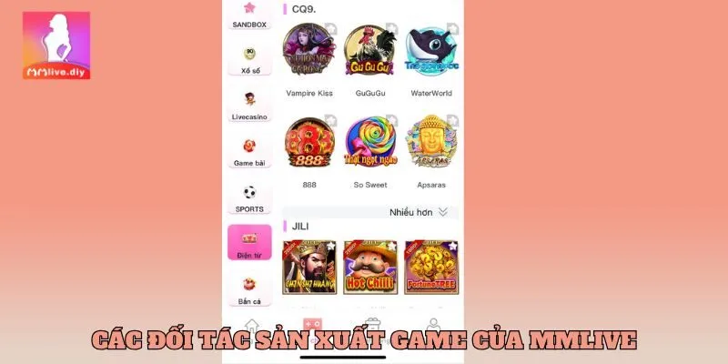Các đối tác sản xuất game của Điện tử MMlive
